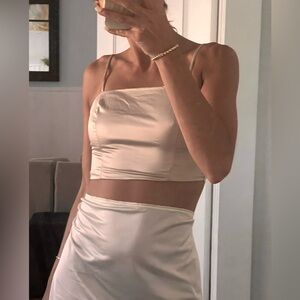 Silky Cropped Tank Top